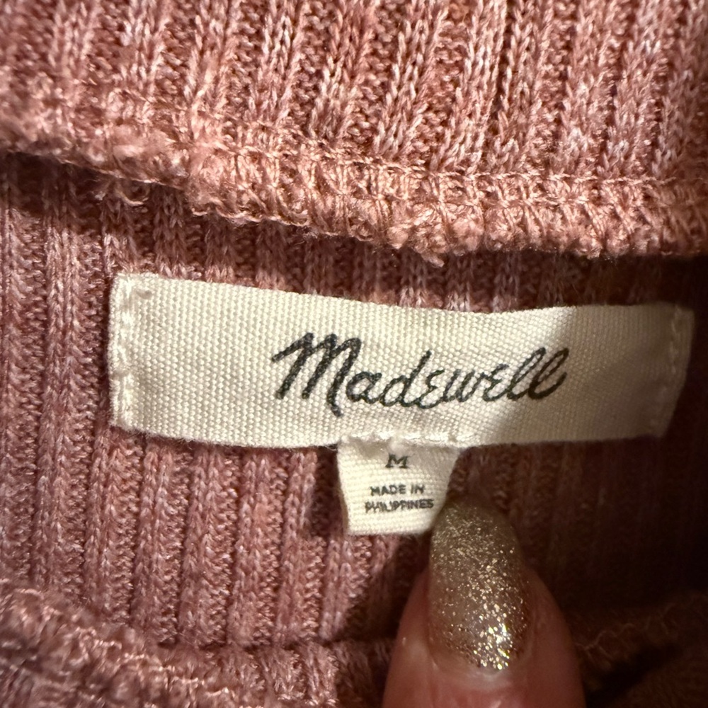 Madewell Dusty Pink Knit Sweater - Picture 2 of 4
